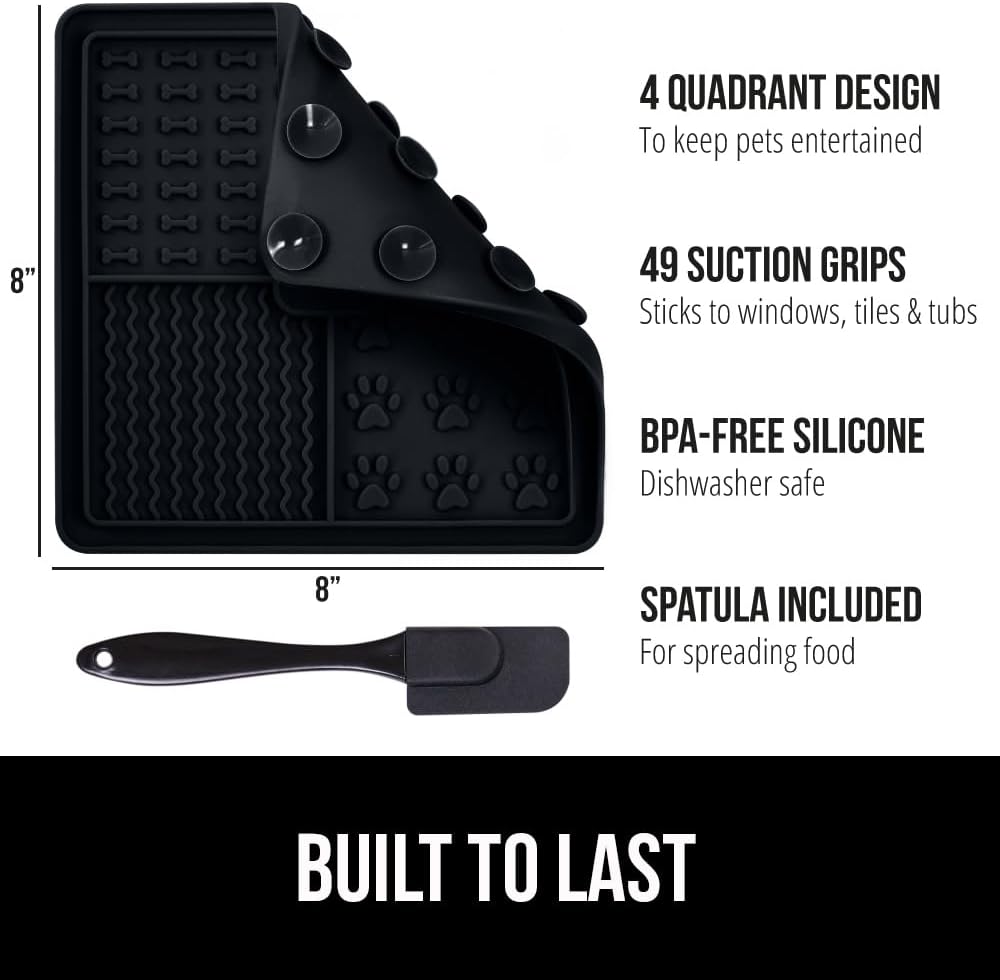 Four Quadrant Licking Mats with Suction Grip