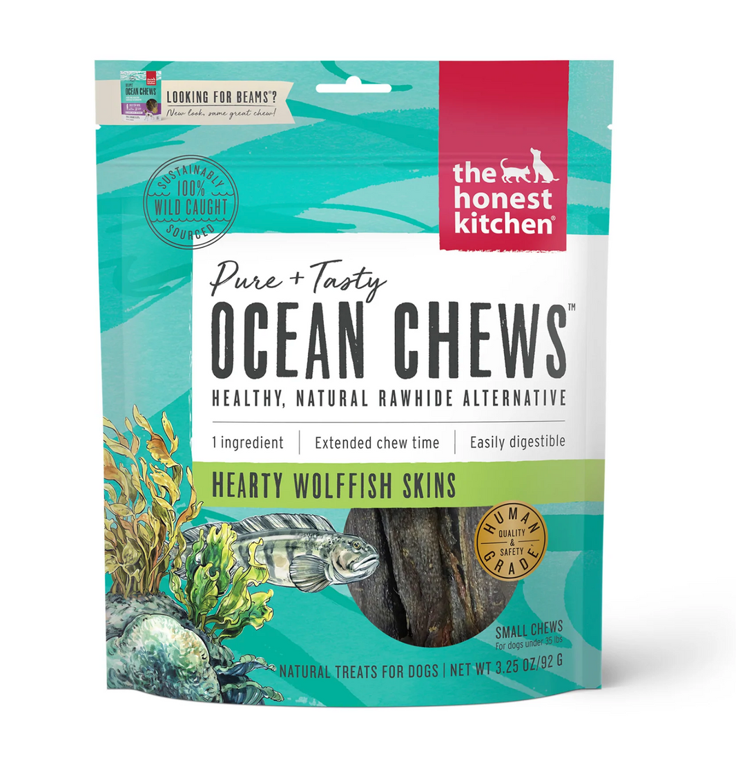 Dog Ocean Chews Wolffish Skins