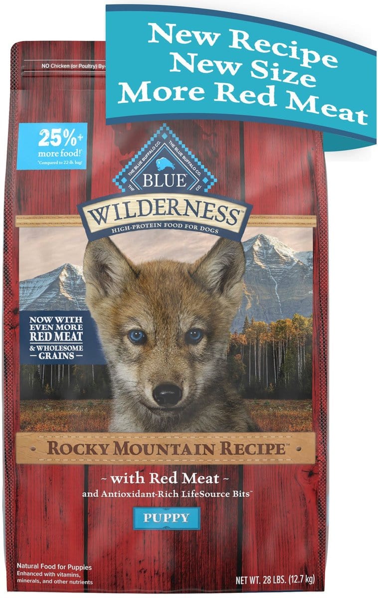 Blue Buffalo Wilderness Wholesome Grains Puppy Rocky Mountain Red Meat Recipe Dry Dog Food