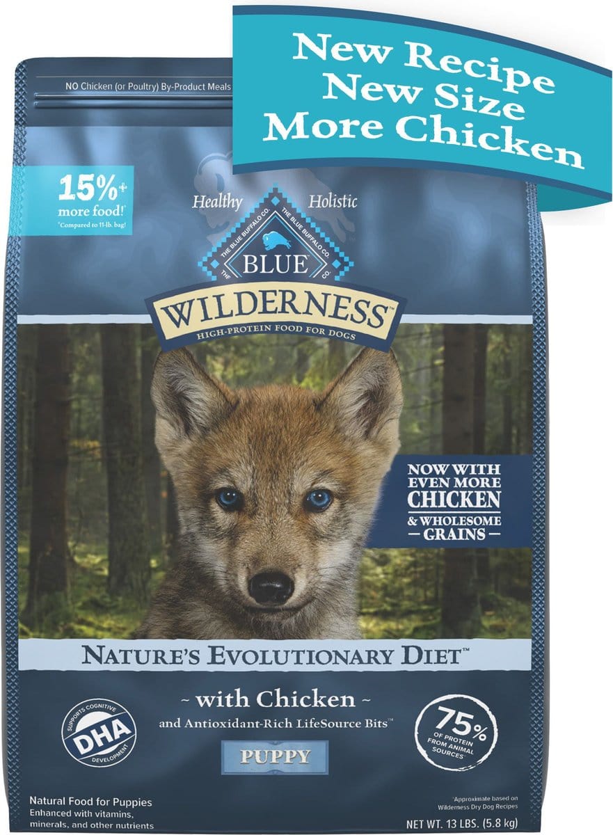 Blue Buffalo Wilderness Wholesome Grains Puppy Chicken Recipe Dry Dog Food