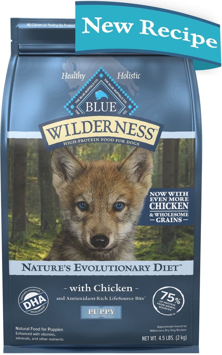 Blue Buffalo Wilderness Wholesome Grains Puppy Chicken Recipe Dry Dog Food