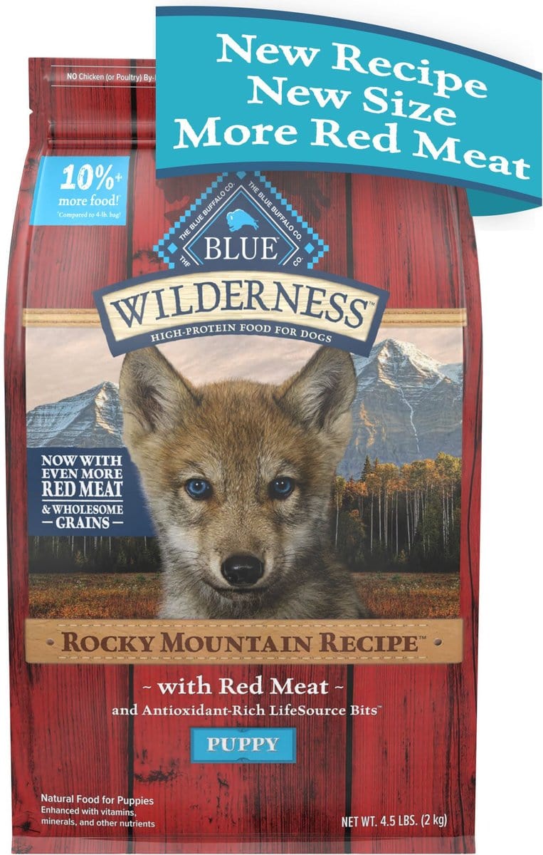 Blue Buffalo Wilderness Wholesome Grains Puppy Rocky Mountain Red Meat Recipe Dry Dog Food
