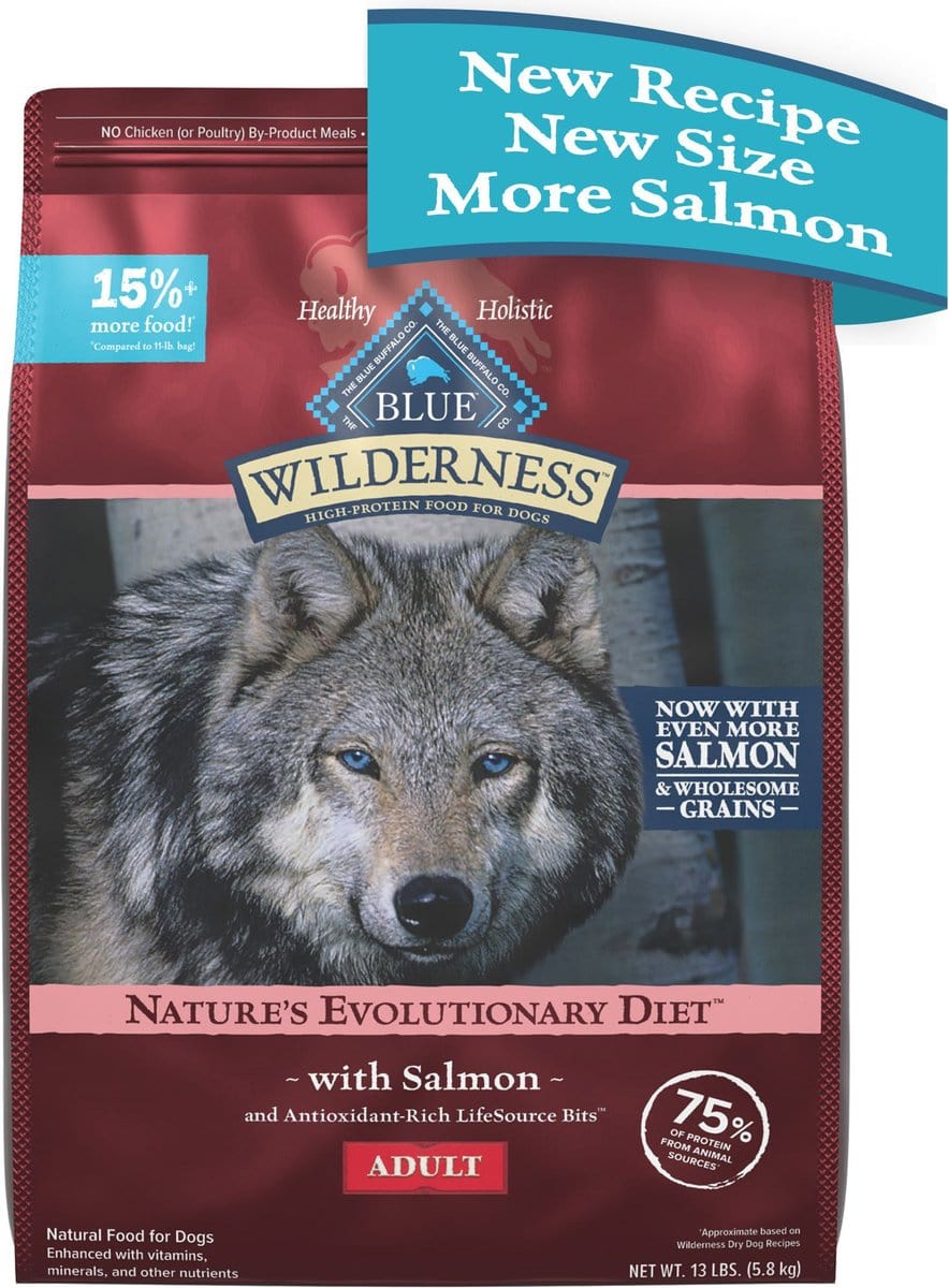 Blue Buffalo Wilderness Wholesome Grains Salmon Recipe Adult Dry Dog Food
