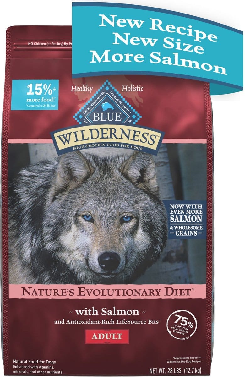 Blue Buffalo Wilderness Wholesome Grains Salmon Recipe Adult Dry Dog Food