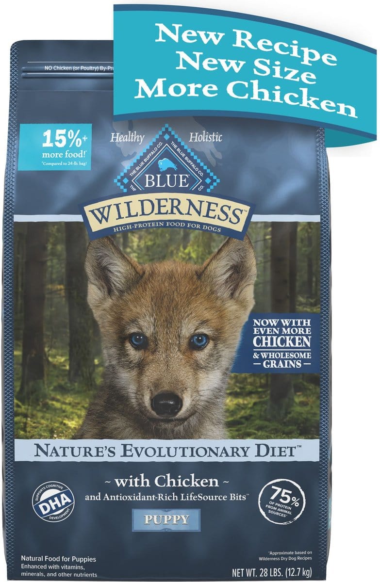 Blue Buffalo Wilderness Wholesome Grains Puppy Chicken Recipe Dry Dog Food