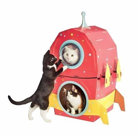 Boots & Barkley Two Story Rocket Cat Scratcher