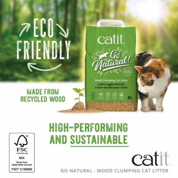 Catit Go Natural Wood Clumping Litter