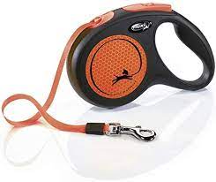 Flexi - New Neon Tape Leash - Orange 5m